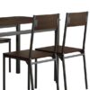 Lana 5-piece Rectangular Dining Set Dark Brown and Black