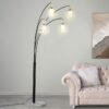 Maisel 91-inch Hanging Crystal Arc Tree Floor Lamp Black