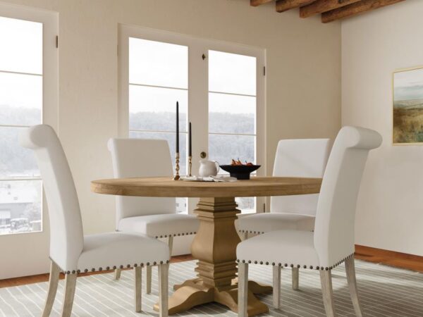 Florence 5-piece Round Dining Table Set Rustic Honey