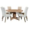 Florence 7-piece Round Dining Table Set Rustic Honey