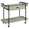 Ventura 1-drawer Engineered Wood Bar Cart Grey Driftwood