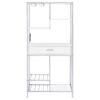 Figueroa 5-shelf LED Wine Storage Bar Cabinet White High Gloss