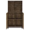 Mendoza 2-door Home Bar Cabinet Wine Storage Rustic Oak