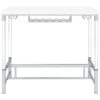 Norcrest 47-inch Acrylic Leg Bar Table White High Gloss