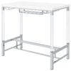 Norcrest 47-inch Acrylic Leg Bar Table White High Gloss