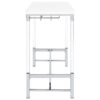 Norcrest 47-inch Acrylic Leg Bar Table White High Gloss