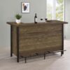 Bellemore Freestanding Home Bar Wine Cabinet Rustic Oak