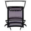 Dallas 2-shelf Curved Freestanding Home Bar Cabinet Black