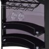 Dallas 2-shelf Curved Freestanding Home Bar Cabinet Black