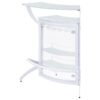 Dallas 2-shelf Curved Freestanding Home Bar Cabinet White