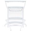 Dallas 2-shelf Curved Freestanding Home Bar Cabinet White