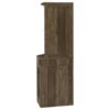 Alviso 1-drawer Corner Home Bar Wine Cabinet Rustic Oak