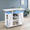 Araceli Freestanding LED Home Bar Cabinet White High Gloss