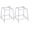 Jovani Acrylic Backless Counter Stool Chrome (Set of 2)