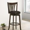 Lambert Wood Pub Height Swivel Bar Chair Dark Cherry