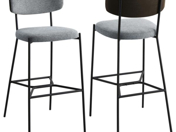 Elison Pub Height Bar Stool Grey (Set of 2)