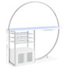 Risley 2-door Circular LED Wine Cabinet White High Gloss