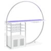 Risley 2-door Circular LED Wine Cabinet White High Gloss