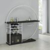 Risley 2-door Circular LED Wine Cabinet Dark Charcoal