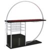 Risley 2-door Circular LED Wine Cabinet Dark Charcoal