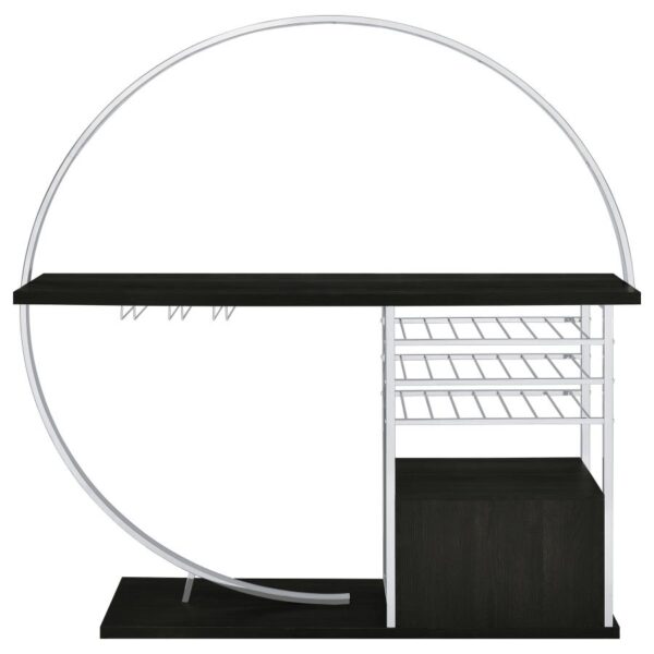 Risley 2-door Circular LED Wine Cabinet Dark Charcoal