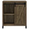 Arlington Sliding Door Home Bar Wine Cabinet Rustic Oak