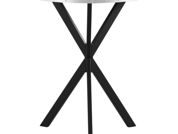 Kenzo Round 32-inch Galvanized Steel Bistro Bar Table Silver