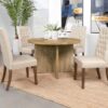 Jamestown Round 47-inch Composite Wood Dining Table Mango