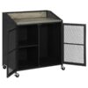 Arlette 2-door Mobile Home Bar Wine Cabinet Sandy Black
