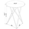 Bexter Round 35-inch Faux Marble Bistro Bar Table Chrome