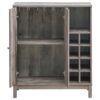 Cheyenne 2-door Home Bar Wine Cabinet Weathered Acacia