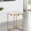 Nadia Upholstered Backless Counter Stool Beige (Set of 2)
