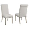 Salem Fabric Upholstered Dining Side Chair Beige (Set of 2)