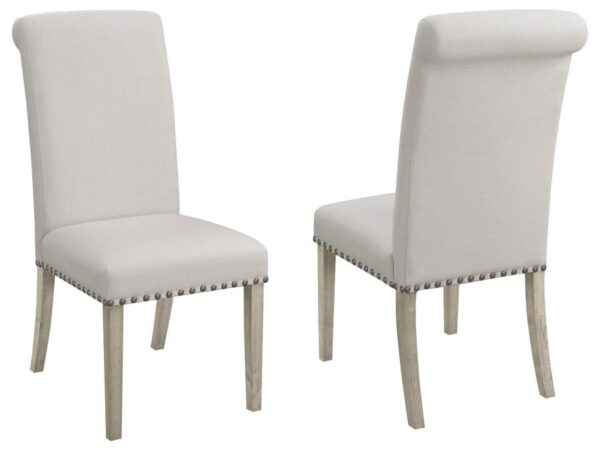 Salem Fabric Upholstered Dining Side Chair Beige (Set of 2)