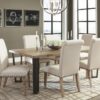 Salem Fabric Upholstered Dining Side Chair Beige (Set of 2)