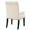 Alana Fabric Upholstered Dining Arm Chair Beige
