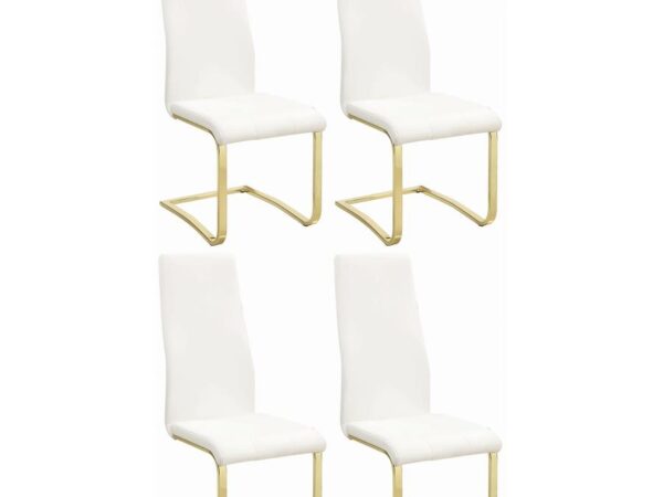 Montclair Upholstered Dining Side Chair White (Set of 4)