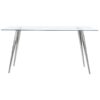 Gilman Rectangular 64-inch Glass Top Dining Table Chrome