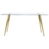 Gilman Rectangular 64-inch Glass Top Dining Table Gold