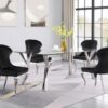 Cheyanne Upholstered Dining Side Chair Black (Set of 2)