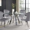 Cheyanne Upholstered Dining Side Chair Grey (Set of 2)