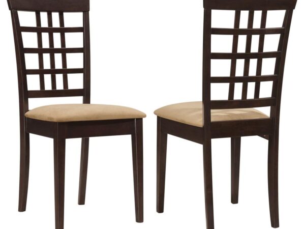 Kelso Lattice Back Dining Side Chair Cappuccino (Set of 2)