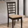 Kelso Lattice Back Dining Side Chair Cappuccino (Set of 2)