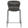 Mckinley Faux Rattan Metal Counter Chair Brown (Set of 2)