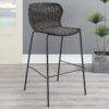Mckinley Faux Rattan Metal Bar Chair Brown (Set of 2)