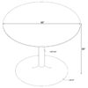 Kella 5-piece Round Marble Top Dining Set White and Gold