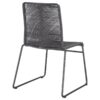 Jerome Woven Rope Stackable Side Chair Charcoal (Set of 2)