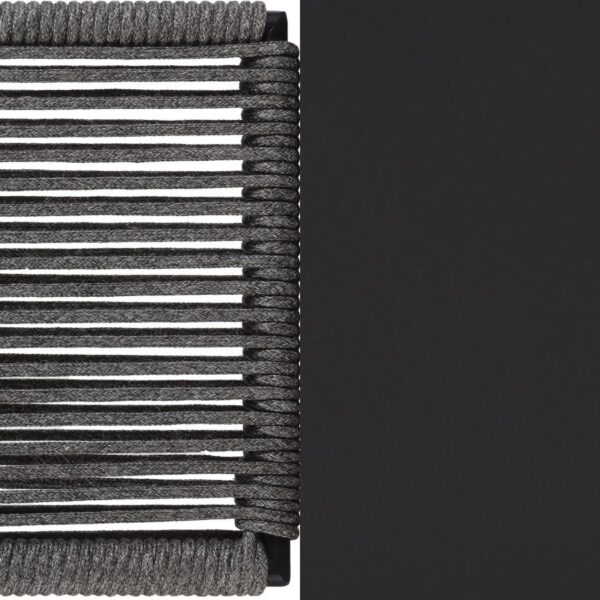 Jerome Woven Rope Stackable Side Chair Charcoal (Set of 2)