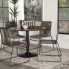 Jerome Woven Rope Stackable Side Chair Charcoal (Set of 2)