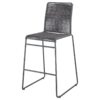 Jerome Woven Rope Metal Bar Chair Charcoal (Set of 2)